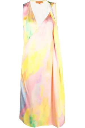 STINE GOYA Abiti gradient-print midi dress
