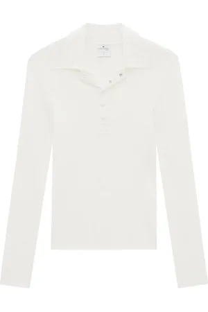 Courrèges Ribbed-knit polo shirt