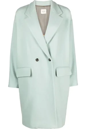 ALYSI Double-breasted buttoned wool coat