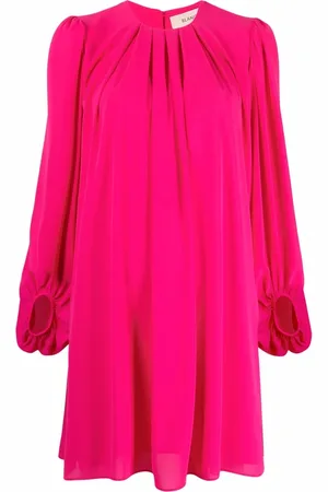 BLANCA Gathered-detail shift dress