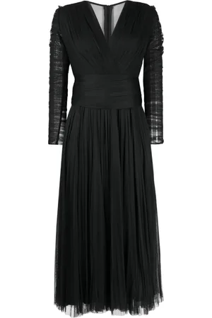 Ana Radu V-neck long-sleeve midi dress