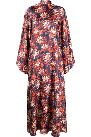 La DoubleJ Magnifico Moonflower-print silk dress