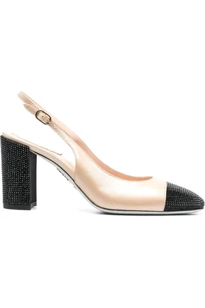 RENE CAOVILLA 80mm two-tone rhinestone-embellished pumps