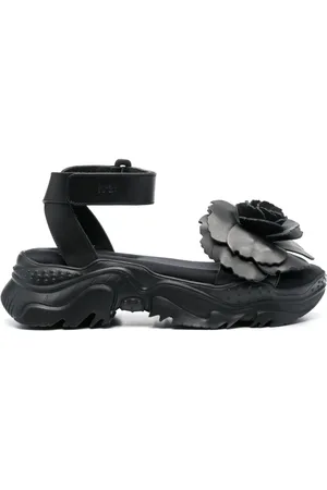 Nº21 Rose-appliqu?? 60mm leather sandals