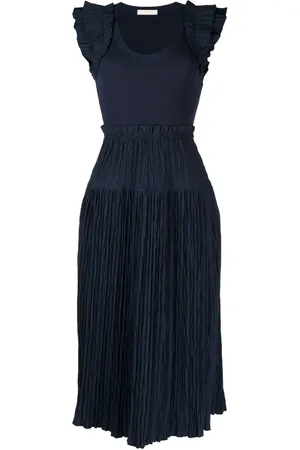 ULLA JOHNSON Virginia pleated midi dress