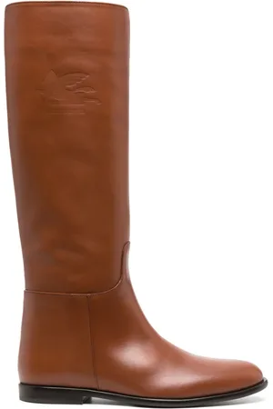 Etro Debossed-logo leather boots
