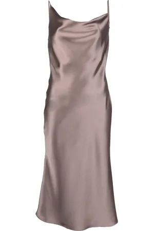 BLANCA Drapped satin-finish dress