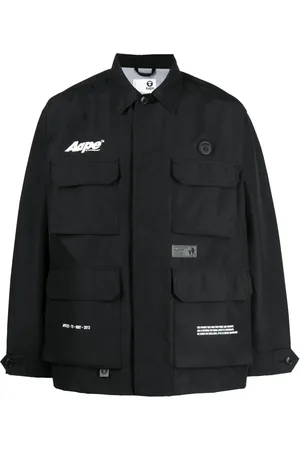 A Bathing Ape Logo-print multiple-pocket jacket