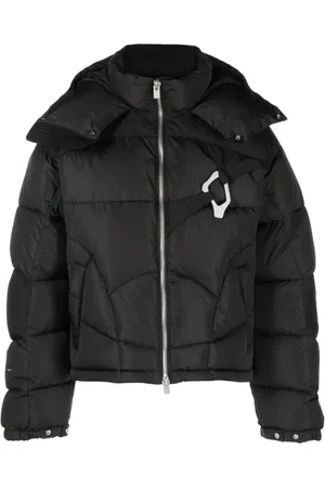 HELIOT EMIL HE Abstract zip-up down jacket