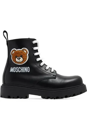 Moschino Teddy ankle leather boots