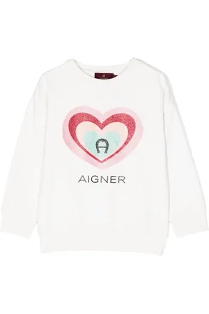 Aigner Glitter heart-print sweatshirt