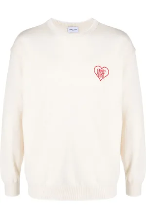 Family First Embroidered-logo crew-neck jumper
