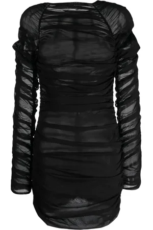 The Mannei Narikala semi-sheer ruched minidress