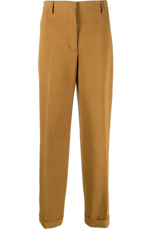 Miu Miu Logo-embroidered gabardine trousers