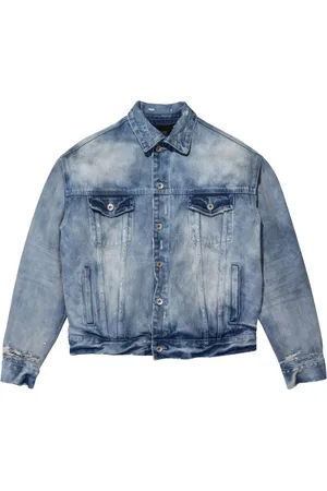 Purple Brand Logo-embossed denim jacket
