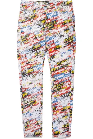 Purple Brand P001 logo-print skinny jeans