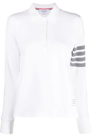 Thom Browne 4-Bar long-sleeved polo shirt