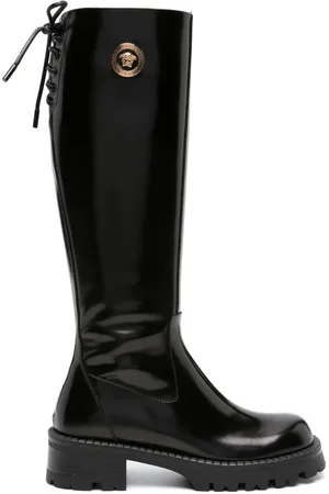 VERSACE Alia leather knee-high boots