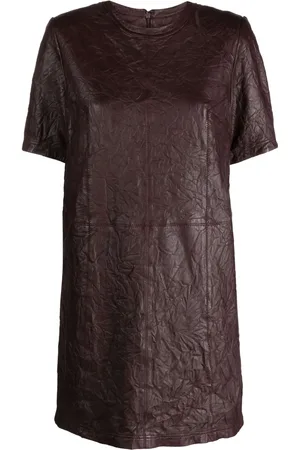 Zadig & Voltaire Riddy creased leather minidress