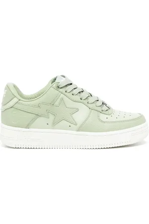 A Bathing Ape Logo-patch leather sneakers