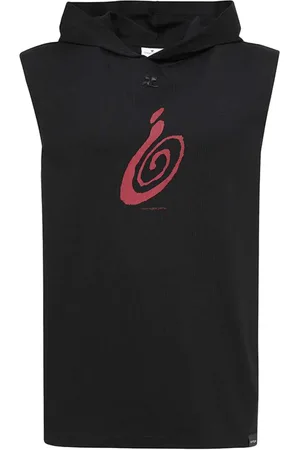 Courrèges Logo-appliqu?? sleeveless hoodie