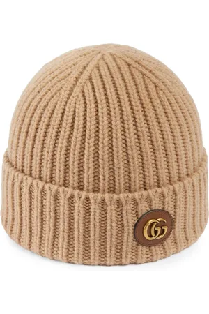 GG Damier-jacquard cashmere beanie