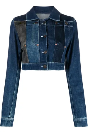 Moschino Pointed-flat collar cotton-blend jacket