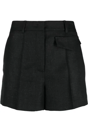BLANCA Salicaria pleated mid-rise shorts