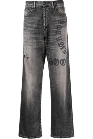 NEIGHBORHOOD Graphic-print straight-leg jeans