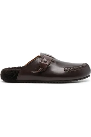 Buttero Glamping leather slippers