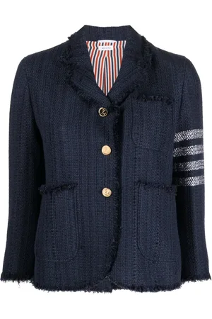 Thom Browne 4 Bar-stripe tweed jacket