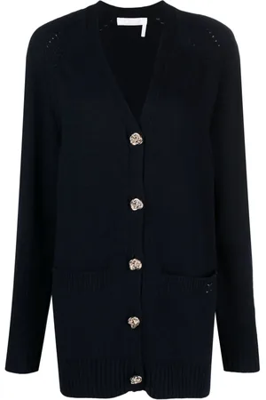 Chloé V-neck fine-knit cardigan