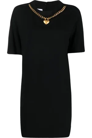 Moschino Heart-charm crepe minidress