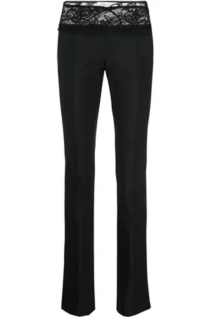 BLUMARINE Lace-detail tapered trousers