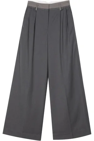 Utility Pocket Wide Leg Tailored Trousers