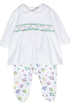Chiara Ferragni Floral-print cotton babygrow
