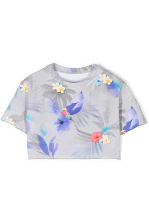 Lapin House Floral-print stretch-cotton T-shirt