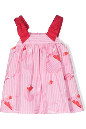 Lapin House Graphic-print tiered dress