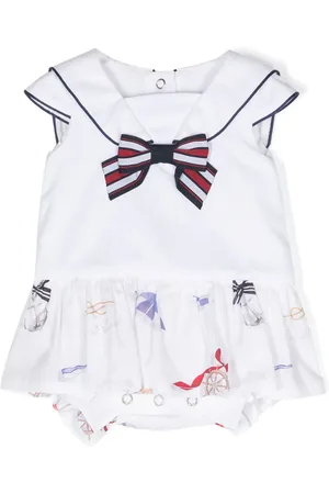 Lapin House Bow-print bow-detail dress