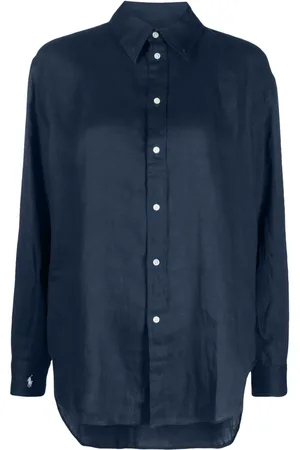 Ralph Lauren Logo-embroidered long-sleeve linen shirt
