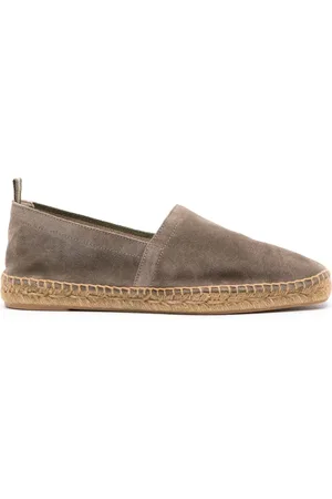 CASTA Braided-raffia suede espadrilles