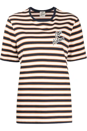 CAF Logo-print striped cotton T-shirt