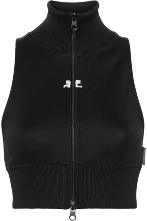Courrèges Zip-up cropped vest