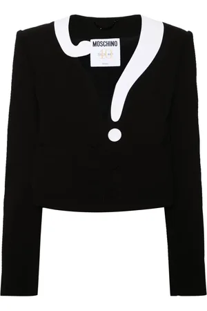 Moschino Asymmetric-neck cropped jacket