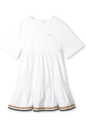 HUGO BOSS Logo-print tiered minidress