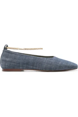 Maria Luca Augusta denim ballerina shoes