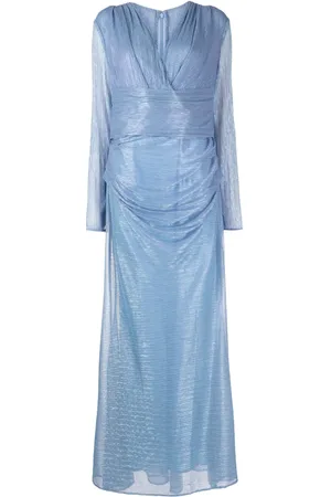 TALBOT RUNHOF Draped voile maxi dress