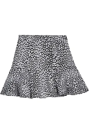 Michael Kors Leopard-print crepe mini skirt
