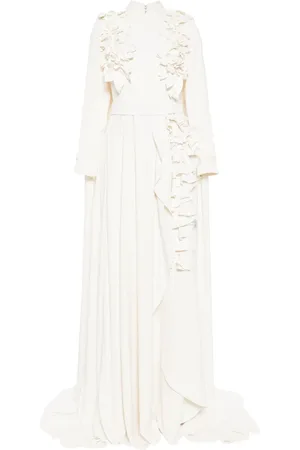 Saiid Kobeisy Floral-appliqu?? maxi dress