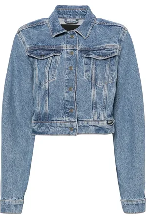 ROTATE Logo-patch denim jacket
